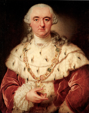 Painting of Elector Carl Theodor around 1763. Painter Anna Dorothea Therbusch.